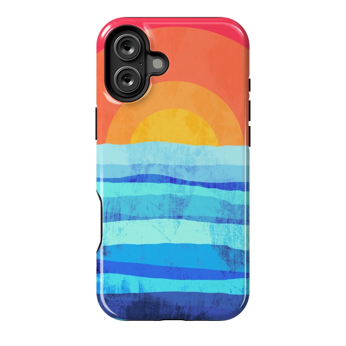 iPhone 16 Plus StrongFit The sea's sun by Steve Wade (Swade)