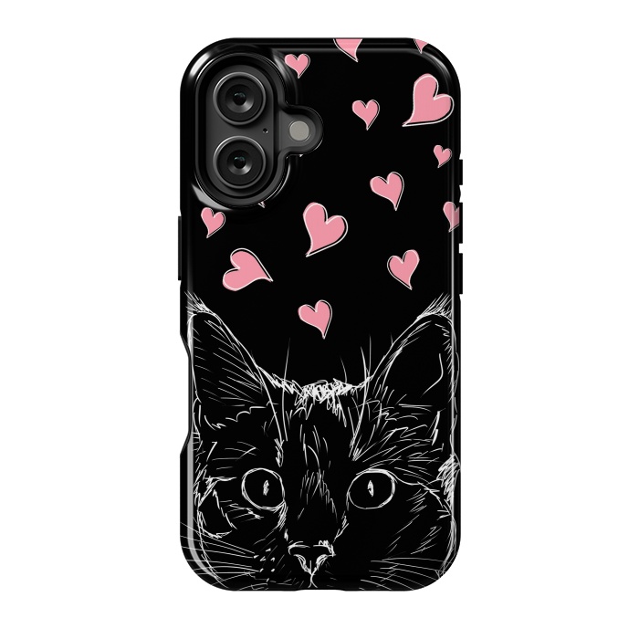 iPhone 16 StrongFit In love kitten by Oana 