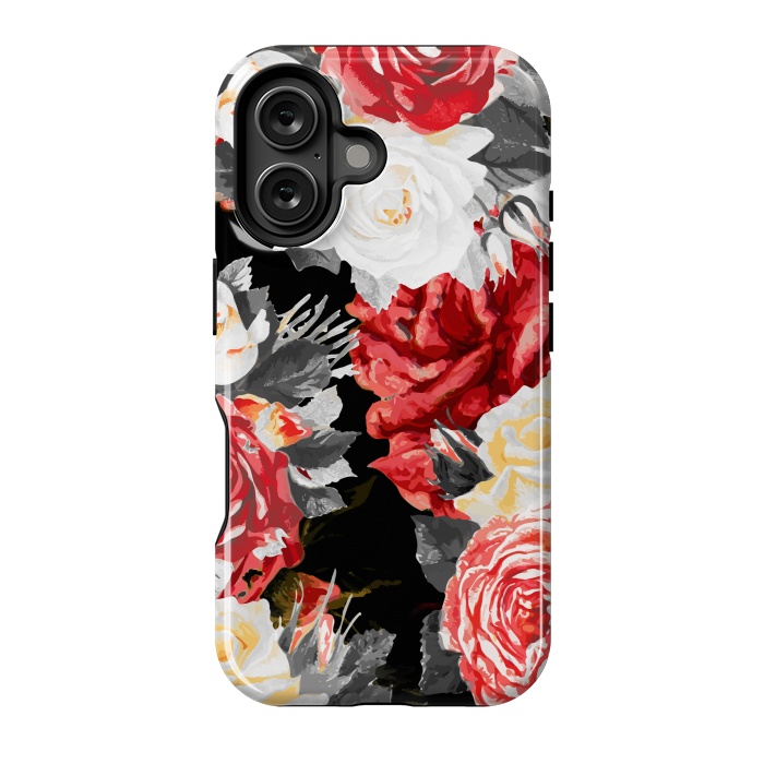 iPhone 16 StrongFit Red and white roses by Oana 