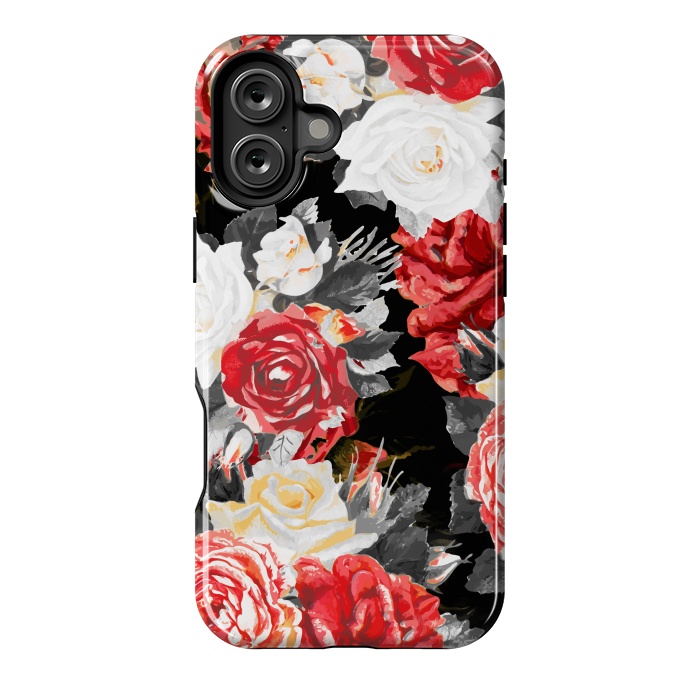 iPhone 16 Plus StrongFit Red and white roses by Oana 