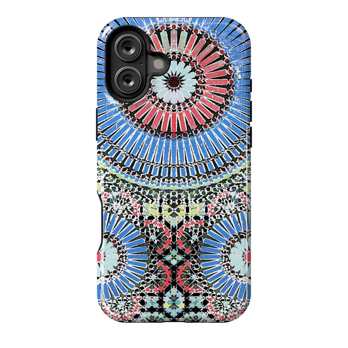 iPhone 16 Plus StrongFit Colorful Moroccan inspired mosaic tiles by Oana 