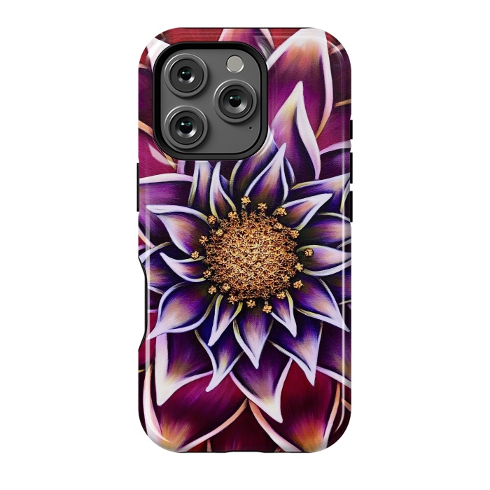 iPhone 16 Pro StrongFit Gilded Dahlia by Denise Cassidy Wood