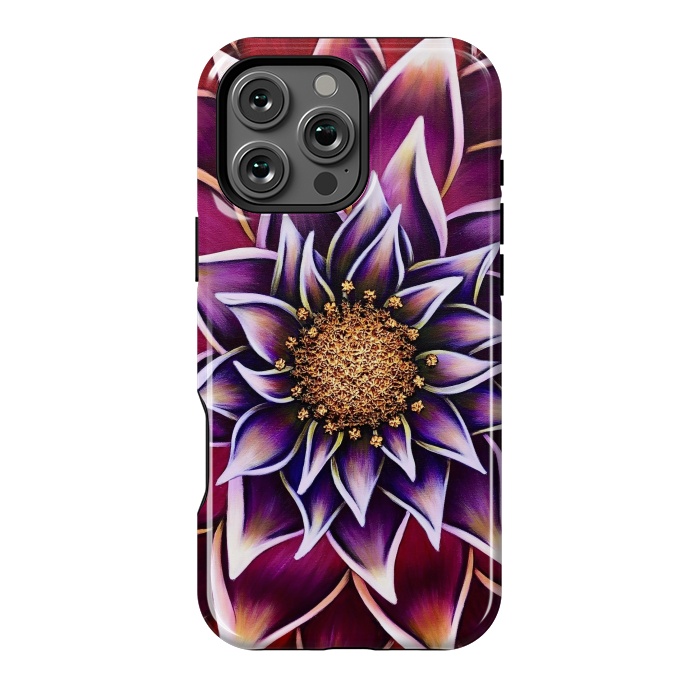 iPhone 16 Pro Max StrongFit Gilded Dahlia by Denise Cassidy Wood