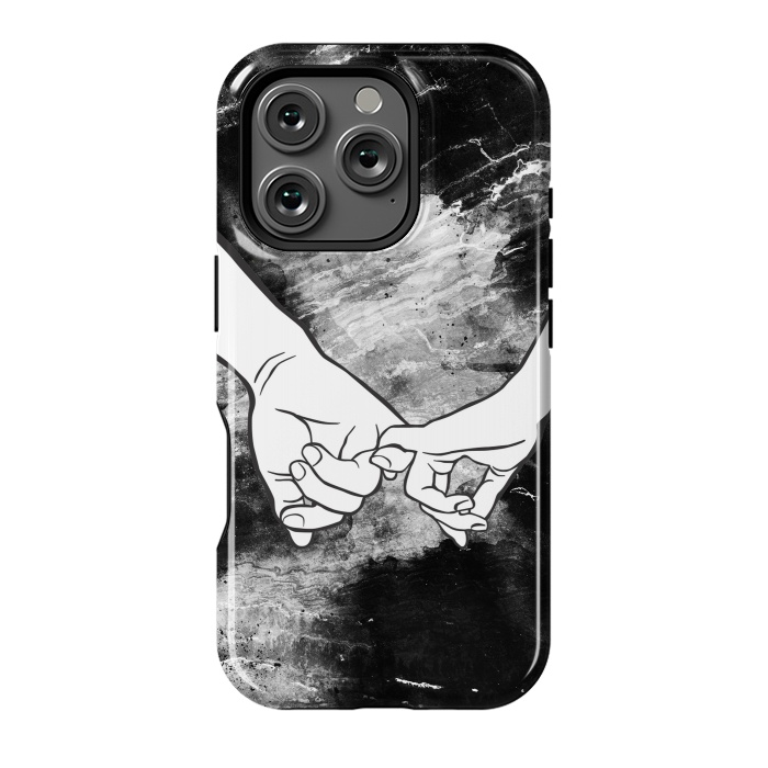 iPhone 16 Pro StrongFit Couple holding hands dark marble by Oana 