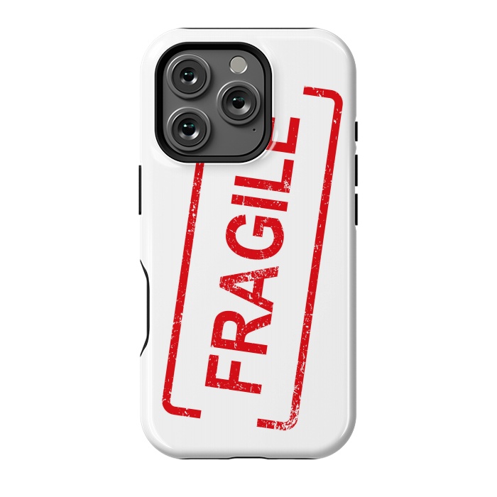 iPhone 16 Pro StrongFit Fragile Red by Martina