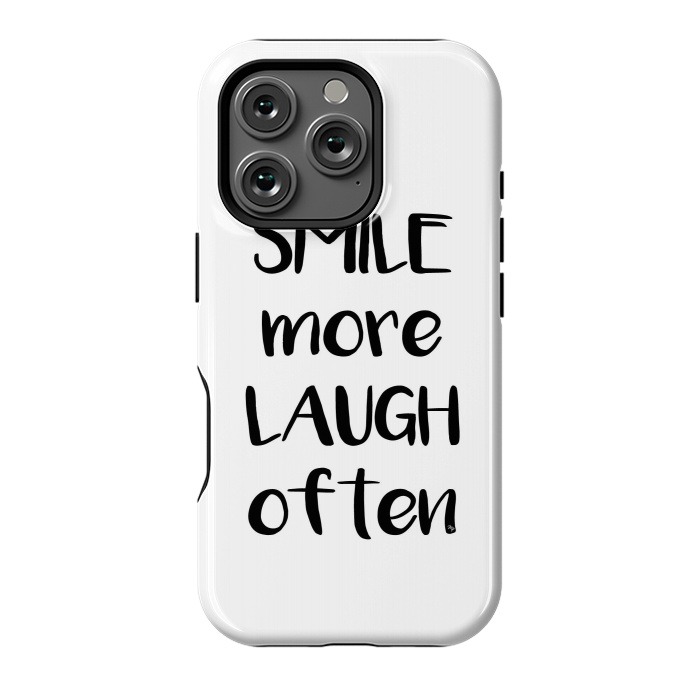 iPhone 16 Pro StrongFit Smile more quote white by Martina