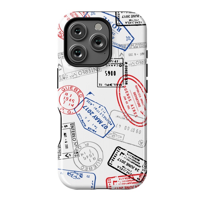 iPhone 16 Pro StrongFit Passport stamps by Martina