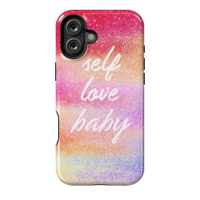 iPhone 16 Plus StrongFit Self Love colorful gradient glitter by Oana 