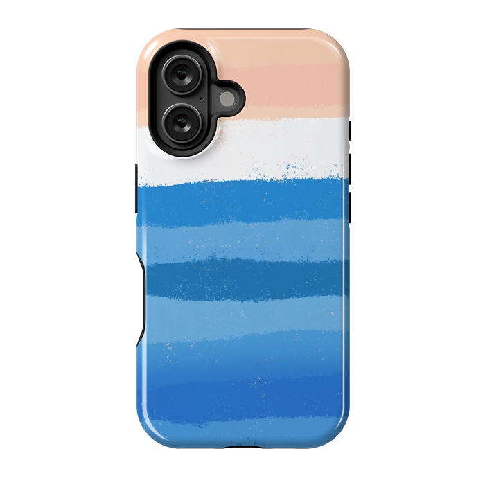 iPhone 16 StrongFit The calm painted waves by Steve Wade (Swade)