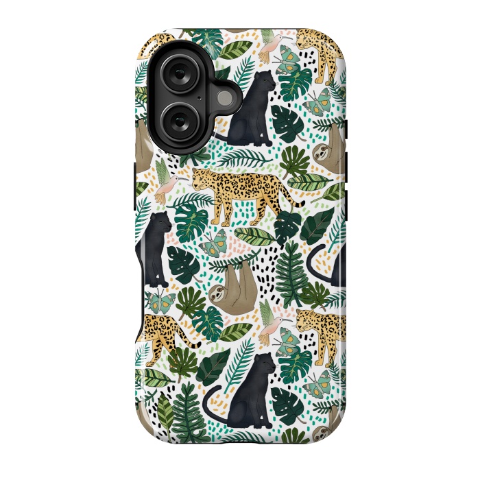 iPhone 16 StrongFit Emerald Forest Animals by Tangerine-Tane