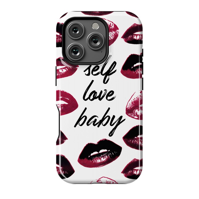 iPhone 16 Pro StrongFit Self love lipstick kisses by Oana 