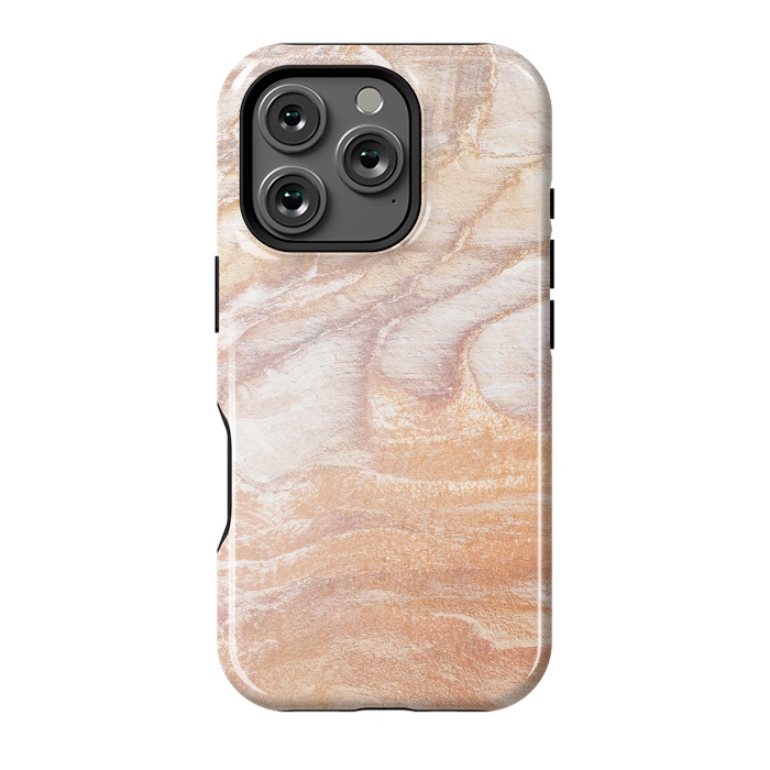 iPhone 16 Pro StrongFit Gold sandstone marble art by Oana 