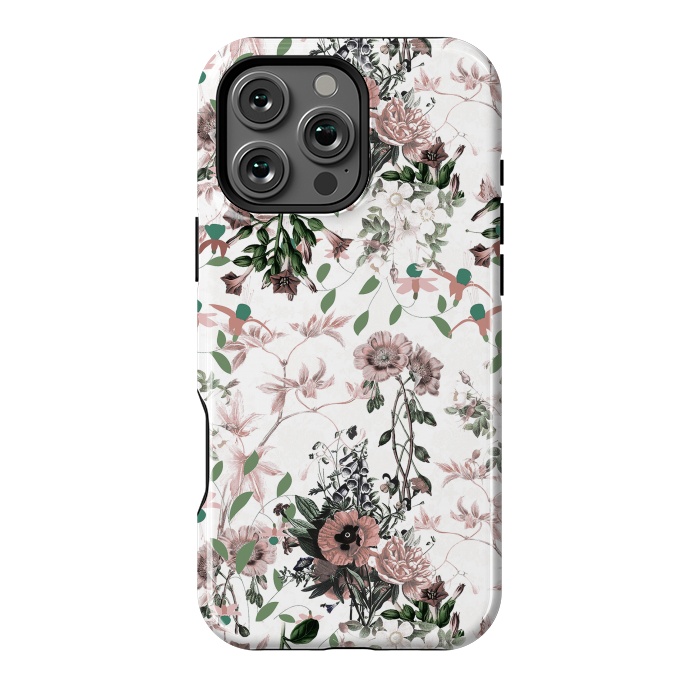 iPhone 16 Pro Max StrongFit Pastel pink wild flower meadow by Oana 