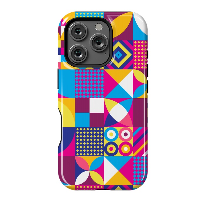 iPhone 16 Pro StrongFit multi colour abstract pattern 3  by MALLIKA