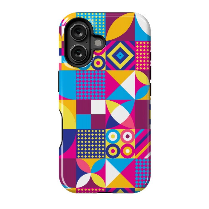 iPhone 16 StrongFit multi colour abstract pattern 3  by MALLIKA