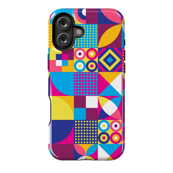 iPhone 16 Plus StrongFit multi colour abstract pattern 3  by MALLIKA