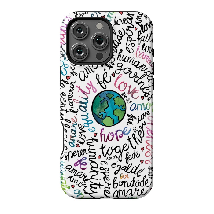 iPhone 16 Pro Max StrongFit Inspirational World II by Pom Graphic Design