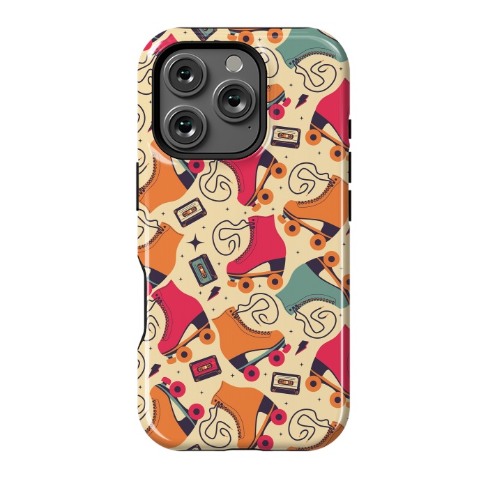 iPhone 16 Pro StrongFit Roller skates pattern 03 by Jelena Obradovic