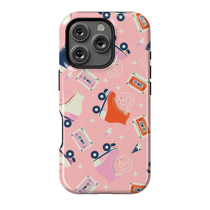 iPhone 16 Pro StrongFit Roller skates pattern 04 by Jelena Obradovic