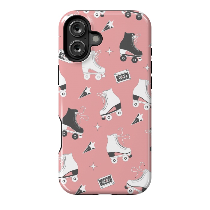 iPhone 16 Plus StrongFit Roller skates pattern 08 by Jelena Obradovic