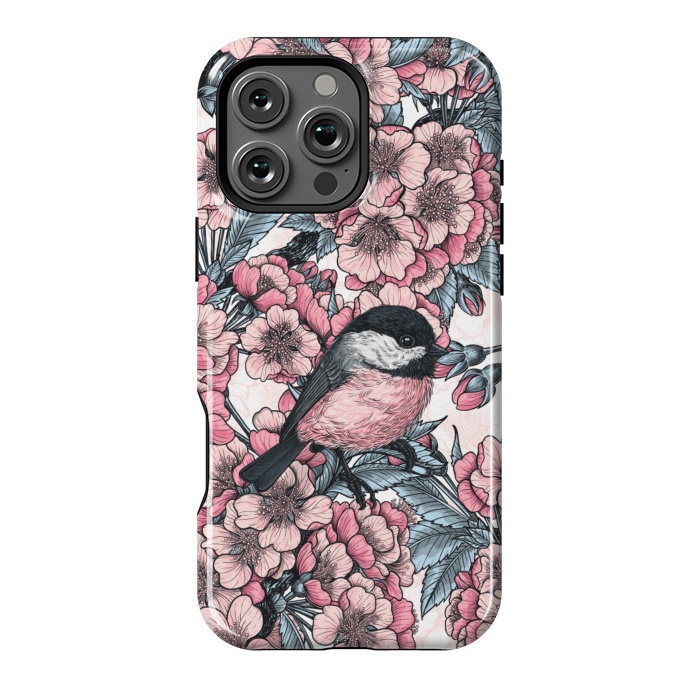 iPhone 16 Pro Max StrongFit Chickadee garden by Katerina Kirilova