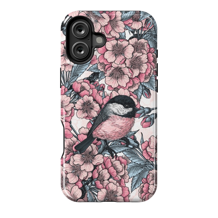 iPhone 16 Plus StrongFit Chickadee garden by Katerina Kirilova