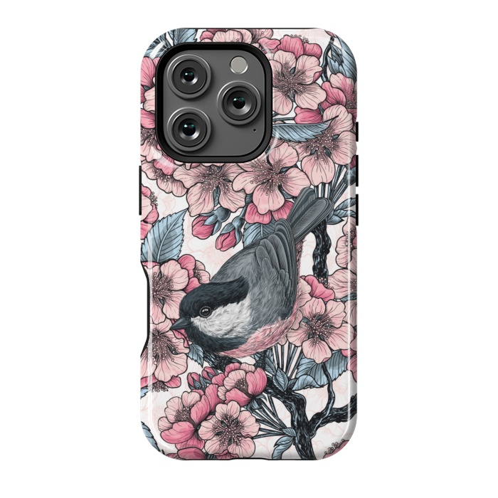 iPhone 16 Pro StrongFit Chickadee garden 2 by Katerina Kirilova