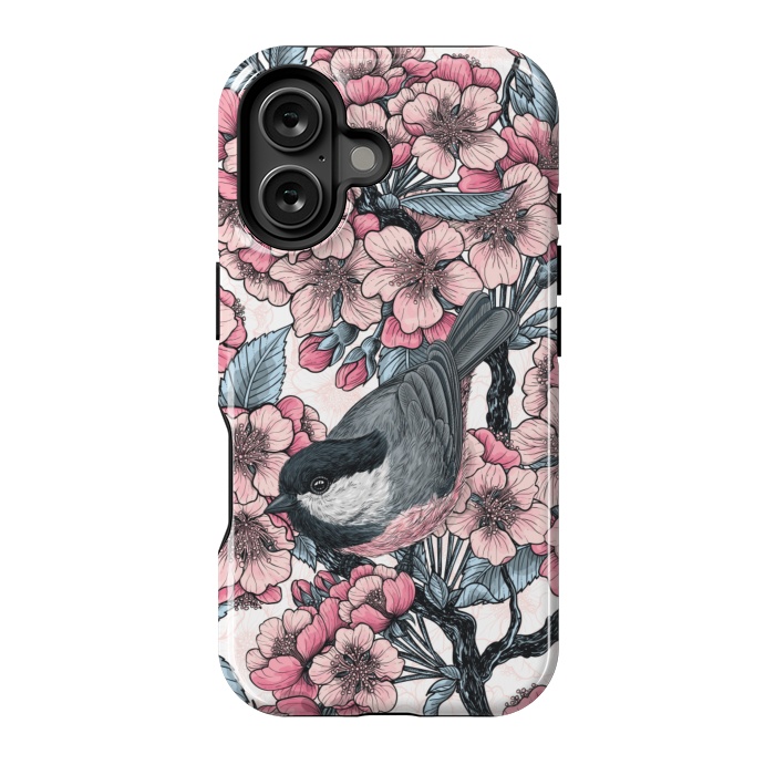 iPhone 16 StrongFit Chickadee garden 2 by Katerina Kirilova