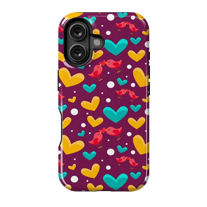 iPhone 16 StrongFit valentine bird love by MALLIKA