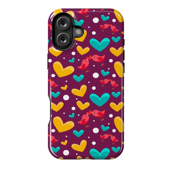 iPhone 16 Plus StrongFit valentine bird love by MALLIKA