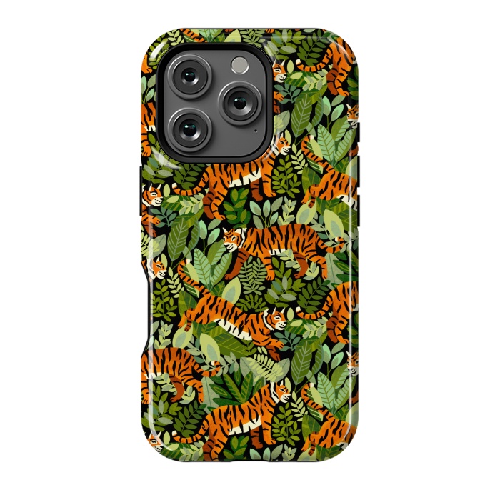 iPhone 16 Pro StrongFit Bangel Tiger Jungle  by Tigatiga