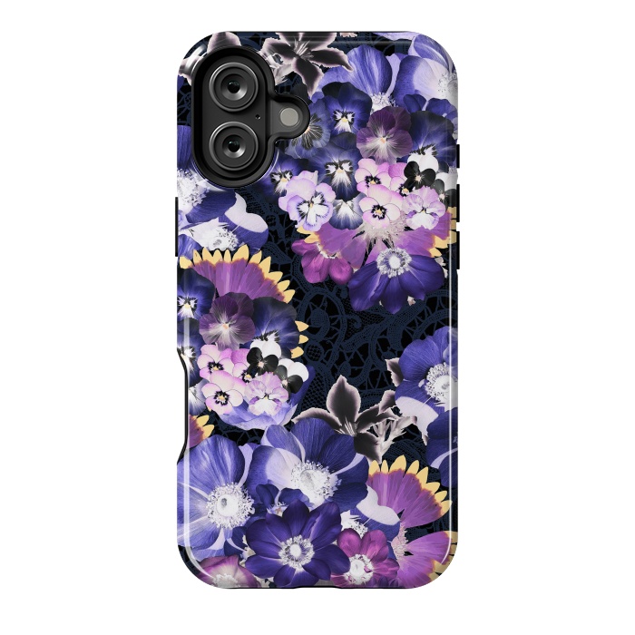 iPhone 16 Plus StrongFit Purple flowers collage by Oana 