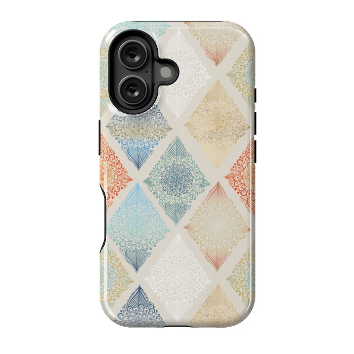 iPhone 16 StrongFit Boho Diamonds by Tangerine-Tane