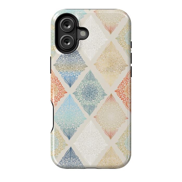 iPhone 16 Plus StrongFit Boho Diamonds by Tangerine-Tane