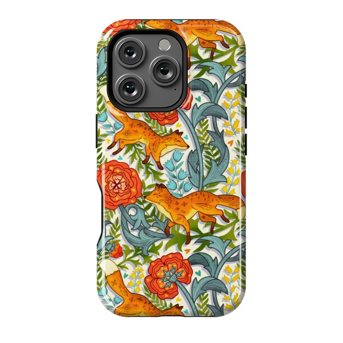 iPhone 16 Pro StrongFit Art Nouveau Foxes  by Tigatiga