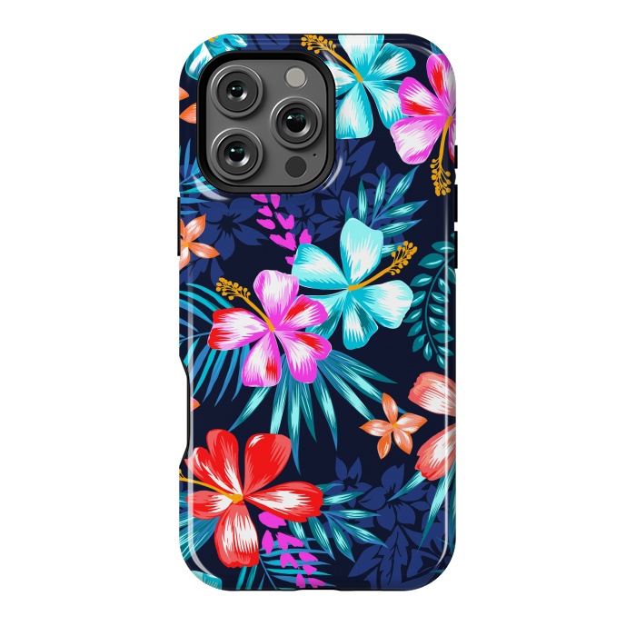 iPhone 16 Pro Max StrongFit Beautiful Tropical Design Leave and Flowers by ArtsCase