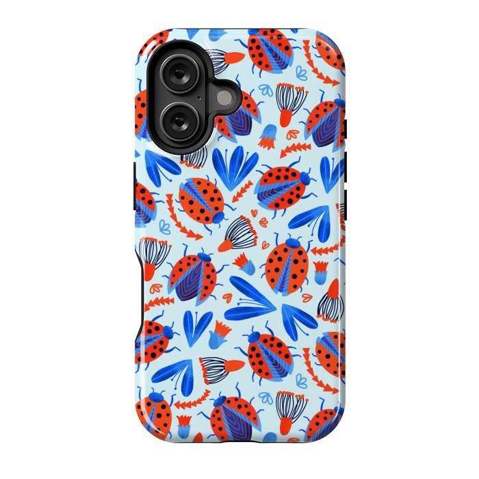 iPhone 16 StrongFit Classic Ladybird Botanical  by Tigatiga