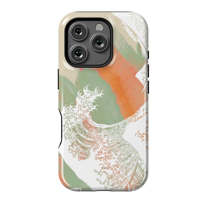 iPhone 16 Pro StrongFit Calm into Great Wave Paint  I by ''CVogiatzi.