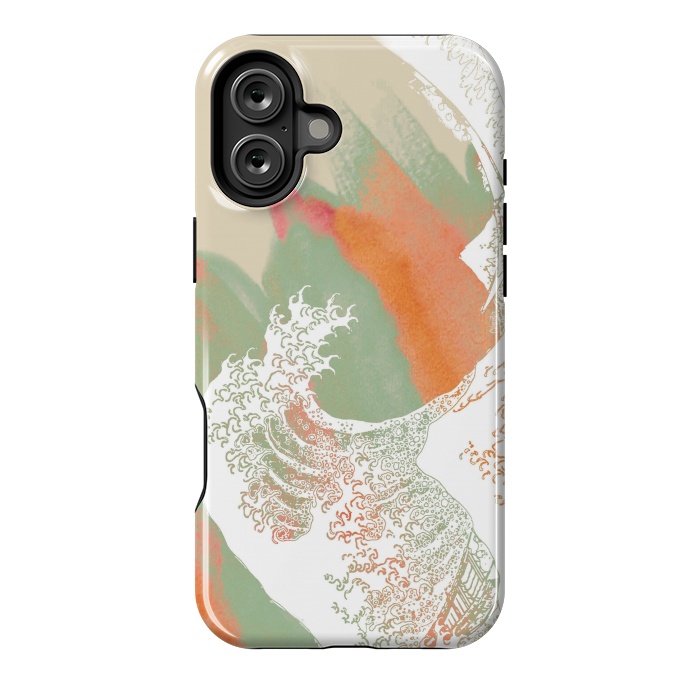 iPhone 16 Plus StrongFit Calm into Great Wave Paint  I by ''CVogiatzi.