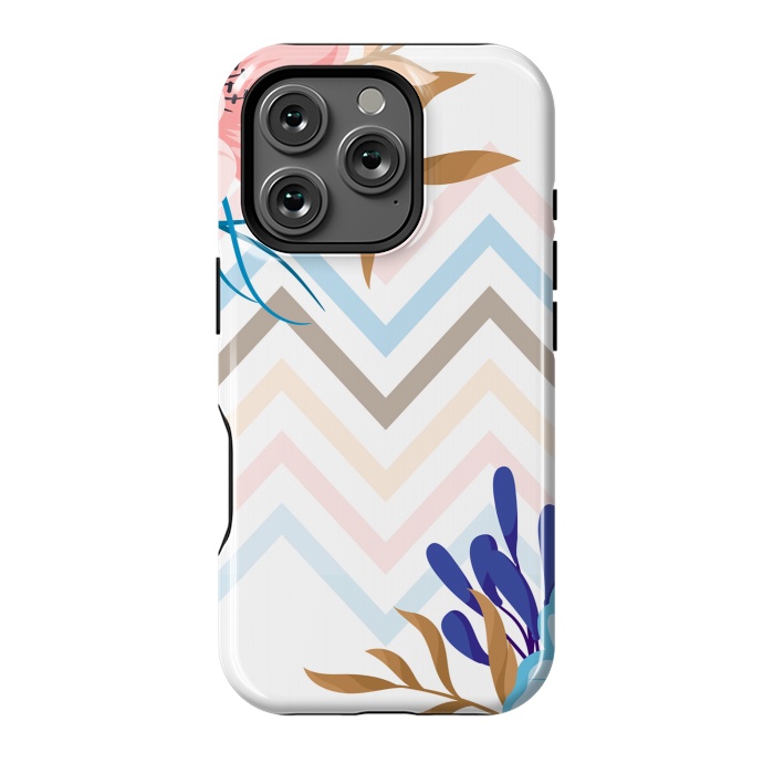 iPhone 16 Pro StrongFit chevron flowers by haroulita