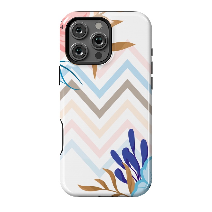 iPhone 16 Pro Max StrongFit chevron flowers by haroulita