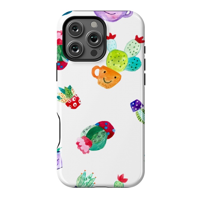 iPhone 16 Pro Max StrongFit happy cactus by haroulita