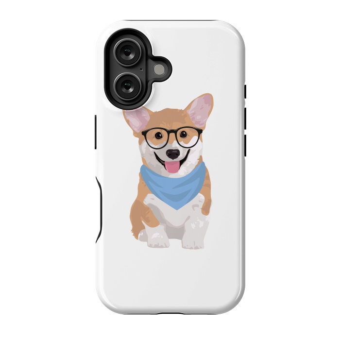 iPhone 16 StrongFit Hipster Corgi  by Winston