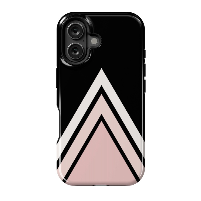 iPhone 16 StrongFit Pink triangles by Jms