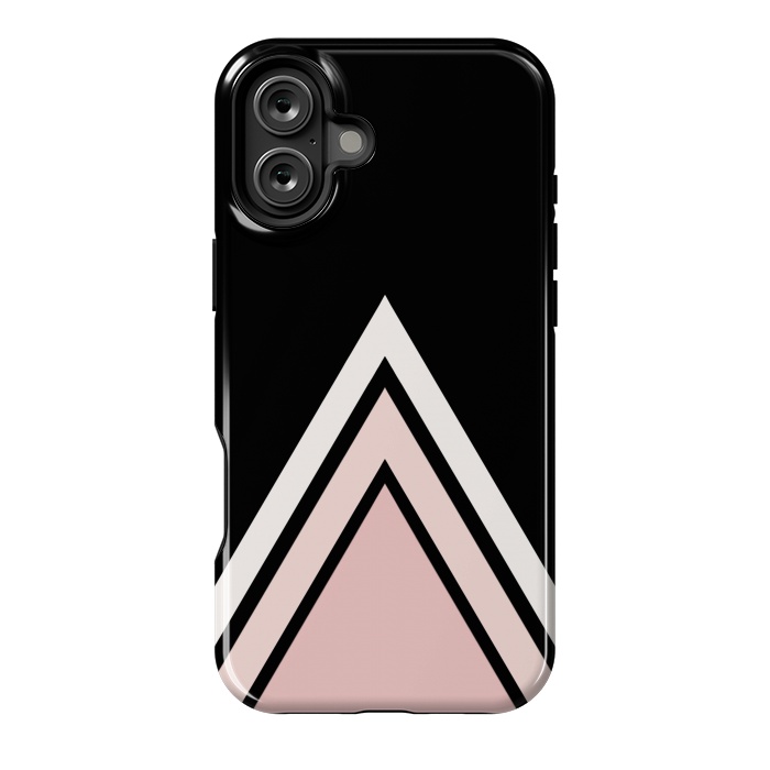 iPhone 16 Plus StrongFit Pink triangles by Jms