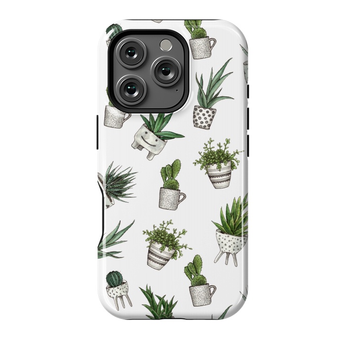 iPhone 16 Pro StrongFit cute houseplants in pots by Alena Ganzhela