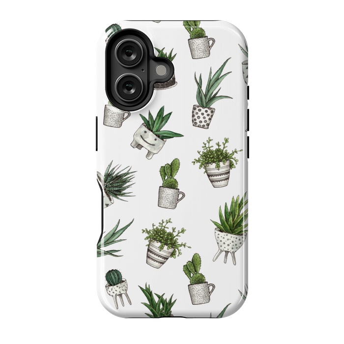 iPhone 16 StrongFit cute houseplants in pots by Alena Ganzhela