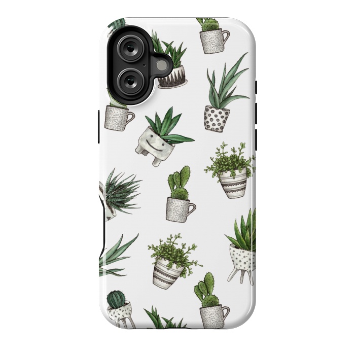 iPhone 16 Plus StrongFit cute houseplants in pots by Alena Ganzhela