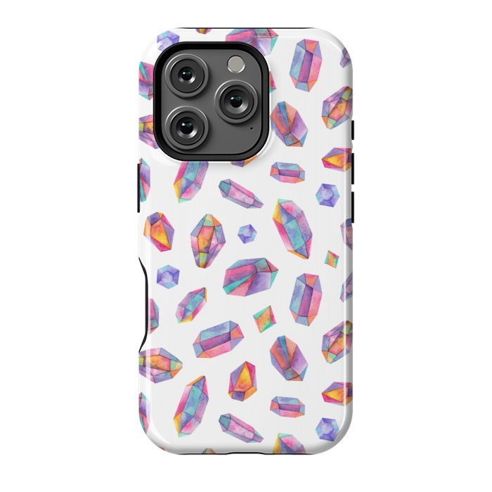 iPhone 16 Pro StrongFit purple gems by Alena Ganzhela