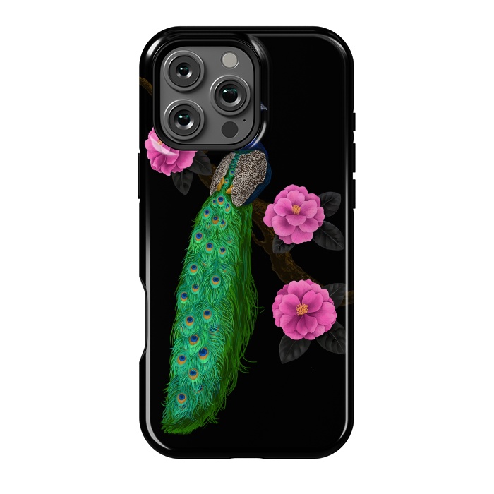 iPhone 16 Pro Max StrongFit Night peacock garden by Katerina Kirilova